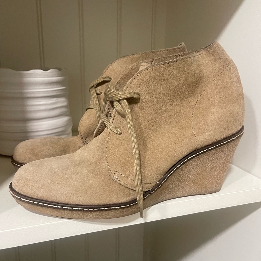 J Crew Beige Suede Wedges